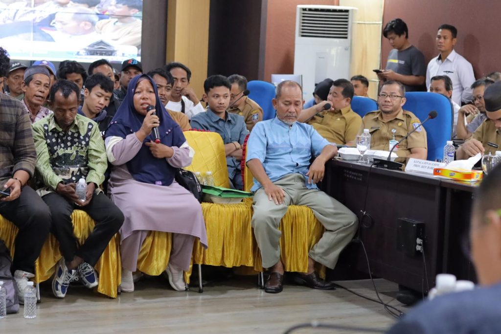 Rapat Dengan Pendapat Soal Aspirasi Desa Batu Beriga, Senin (14/10/2024) di DPRD Babel. {Rel}
